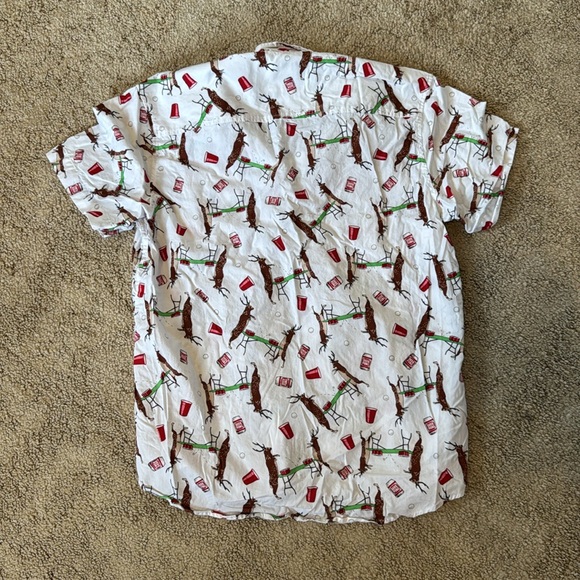 Spencer’s Deer Pong Party Button Down Shirt - Picture 4 of 4